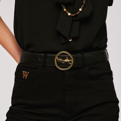 Weill Ceinture En Cuir Et Boucle Caleche Noire |  Accessoires