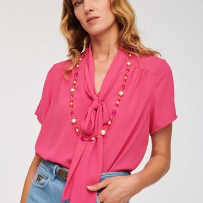 Weill Blouse Lavalliere A Manches Courtes |  Tops & Chemises