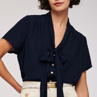 Weill Blouse Lavalliere A Manches Courtes |  Tops & Chemises